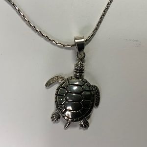 COPY - Bali 925 Sterling Silver 18” Chain with Sea Turtle Moveable 3D Pendant N…